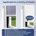 U Channel Blackout PVC Light Blocking Strips for Roller Blinds Light Gap Blockers Window Shades Side Rail Tracks Bedroom Sleep, Side Tracks for Cordless Blackout Shades (White, 58",2Pcs)