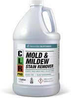 CLR PRO Heavy Duty Bleach-Free Mold and Mildew Stain Remover, 1 Gallon Bottle, Unscented Multi-Surface Stain Remover, Works on Tile, Wood, Concrete, Glass and More
