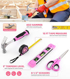 DOWELL 123-Piece Pink Home Repair Tool Kit for Women & Girls - All-in-One DIY Toolkit with Ergonomic Handles, Durable Toolbox, Non-Slip Grips | Perfect Gift for Wives, Moms, Crafters