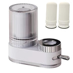 VYNTRA Faucet Water Filter, 7-Layer Kitchen Filter Water Faucet Element, 350 Gallons Activated Carbon Ceramic Filter Reduces 99% Chlorine, Limescale, Heavy Metals (2*Filter & 6*Adaptors) White