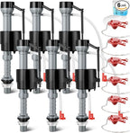 Saillong 6 Sets Toilet Float Replacement Kit, Universal Toilet Flusher Replacement Kit and 2 Inch Flapper Replacement, High-Performance Tank Water Control and Fill Valve