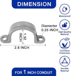 (1" Conduit Parts 30 Pack) Yariwiz 1 Inch PVC Electrical Conduit Fitting Plastic Liquid Tight Conduit Connector Kit, 10 Pack of Conduit 90 Degree Elbows and 10 Pack of Conduit Straps