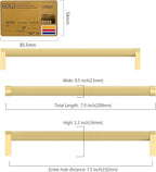 Amerdeco 10 Pack Brushed Gold Cabinet Pulls 7.5 Inch Hole Centers Kitchen Cabinet Handles Hardware Kitchen Handles for Cabinets Handles ZH0064
