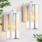 VIANIS 2 Pack White Outdoor Lighting Fixtures, Dusk to Dawn Outdoor Lighting, Exterior Light Fixture Wall Mount for House, Anti-Rust Aluminium Porch Lights Outdoor for Patio, Entryway