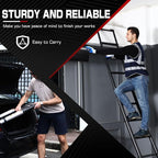 RIKADE Telescoping Ladder 16.5FT & Attic Ladder, Heavy Duty Aluminum with Non-Slip Feet, 330lb Capacity for RV, Attic, Loft & Multi-Surface Use