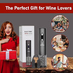Electric Wine Opener with Automatic Corkscrew & Foil Cutter – Rechargeable Type-C Corkscrew Bottle Opener for Home, Kitchen & Party, Black,1 Pack