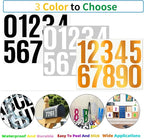 10 Sheets Vinyl House Numbers - 3 inch Waterproof Mailbox Numbers, Self-Adhesive Stickers for Mailbox, Cars, Boats, Windows, Door and Apartments(Black,3 inch)