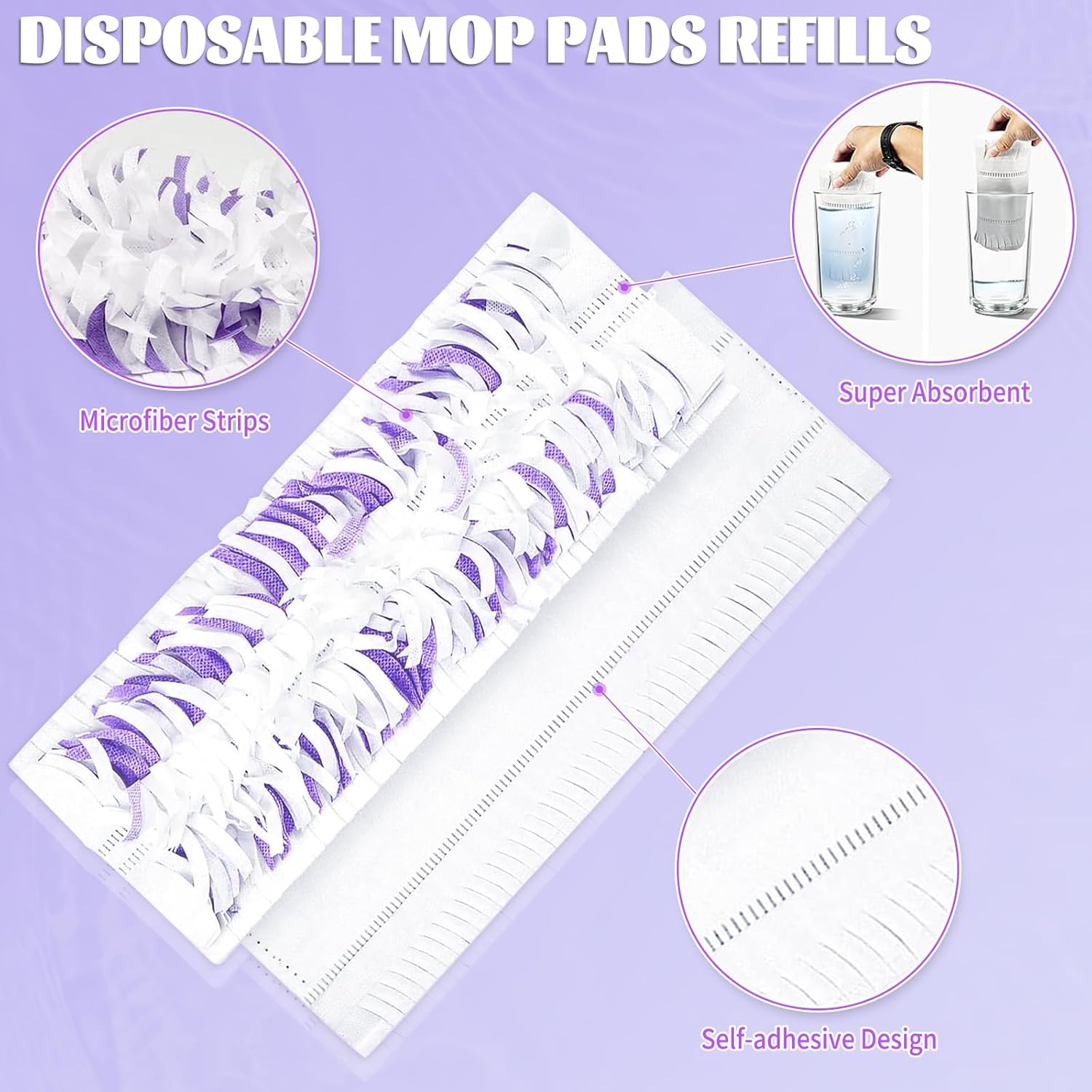 36 Pack Disposable Mop Pads for Swiffer Power Mop Pads, Replacement for Swiffer Power Mop Refills Compatible with Swiffer Power Mop Pads, Multi-Surface Mop and PowerMop Wood Mop Floor Cleaning