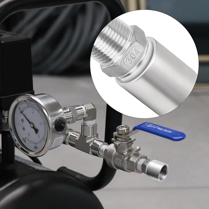 TAISHER 1PCS 304 Stainless Steel Cast Pipe Fitting, Coupling, 3" x 3" NPT Female Threaded