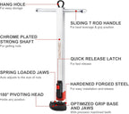 HAUTMEC 11-18inch Telescoping Basin Wrench, Sink Faucet Wrench for Tight Spaces with Replaceable Jaws Capacity 1-1/4''to 2-1/2", Plumber Wrenches for Faucet Hex Nuts Install and Repair Under Sink