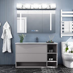 Tipace 5 Lights Modern Chrome Vanity Light for Bathroom Wall Light Up and Down LED Bathroom Light Fixtures Over Mirror(White Light 6000K)