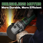 Cordless Angle Grinder, 20V 5 inch Electric Grinder Power Tools with 2 X 4.5Ah Battery, Adjustable Handle,Brushless Motor for Polishing, Grinding & Cutting