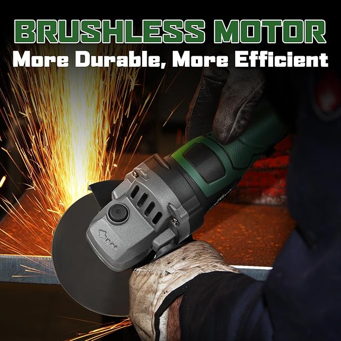 Cordless Angle Grinder, 20V 5 inch Electric Grinder Power Tools with 2 X 4.5Ah Battery, Adjustable Handle,Brushless Motor for Polishing, Grinding & Cutting