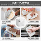 Microfiber Cleaning Cloth, 12 Pack Lint-Free and Highly Absorbent Rags, White Reusable Microfiber Towels for Car, Kitchen, Bathroom and Household Cleaning Supplies, 11.8"X11.8"