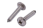 No. 12 x 1-1/4" Stainless Truss Head Phillips Wood Screw, (25 pc), 18-8 (304) Stainless Steel Sheet Metal Screws, Type A Point, Plain Finish by Bolt Dropper
