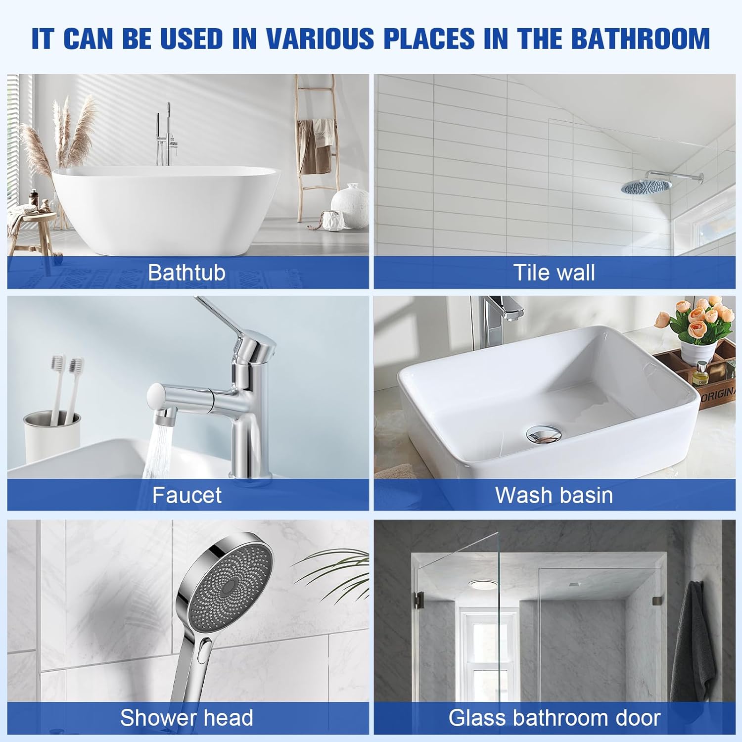 2Pcs Stubborn Stains Cleaner,Limescale Cleaner,Bathroom Foam Cleaner Spray,Bathroom Descaler Cleaner,All-Purpose Bathroom Descaler Foam Spray 2.02 floz