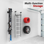 Ultrawall Garage Storage Hooks, Heavy Duty Steel Tool Organizer, 12.4 Inch Wall Mount Hangers Racks for Car Tires, Ladders, Chairs, Ropes and Garden Tools, 2 Pack
