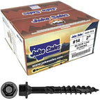 Jake Sales #14 X 2 Heavy Duty Black Timber/Log/Landscaping Wood Screws - Exterior Coated Heavy Duty Screws. 1 x Full Box - 1,300 Screws