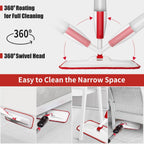 Mops for Floor Cleaning Wet Spray Mop with 14 oz Refillable Bottle and 2 Washable Microfiber Pads Home or Commercial Use Dry Wet Flat Mop for Hardwood Laminate Wood Ceramic