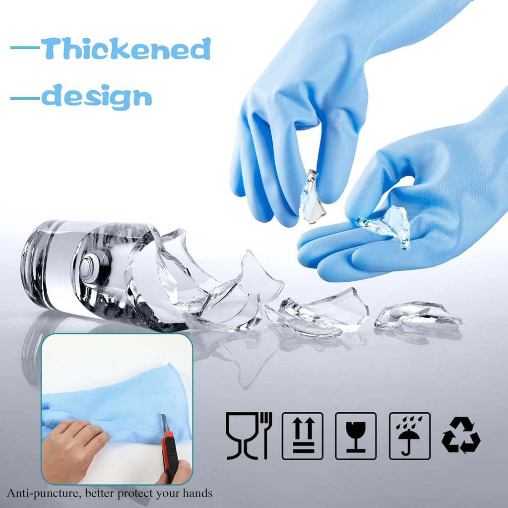 36 Pair Reusable Household Gloves Long Rubber Dishwashing Gloves Kitchen Cleaning for Dishes Clean Gardening