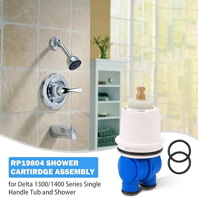 RP19804 Delta Shower Cartridge Replacement for Delta 1300/1400 Series Single Handle Bath Tub and Shower Faucet Parts Replacement Pressure Balance Cartridge For Delta Select Monitor Valves (1993-2007)