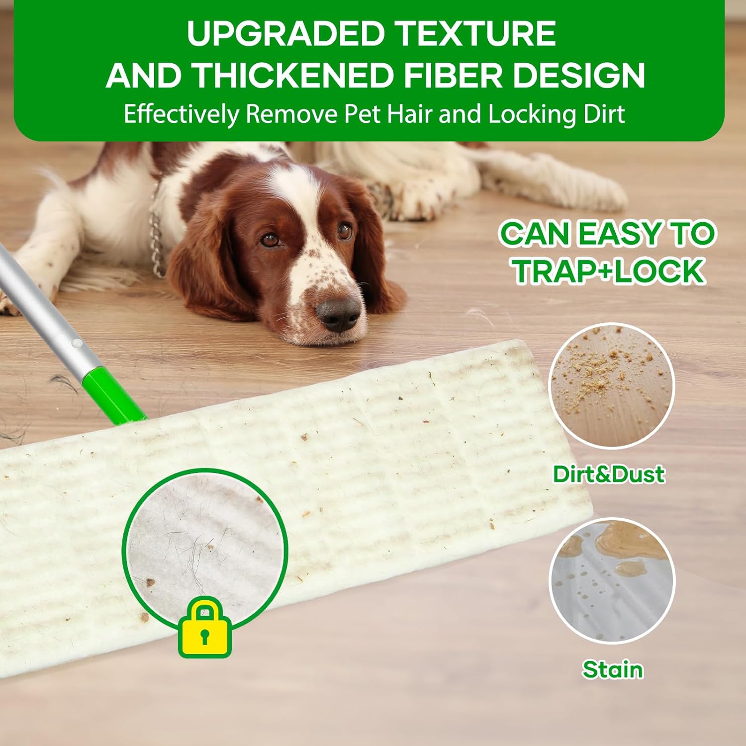 ‌60 Pack Dry Sweeping Cloths for Swiffer Sweeper XL Replacement - Dust-Absorbing Disposable Pads, Non-Washable & Unscented, Compatible with Swiffer XL (Static-Lift, Lint-Free)