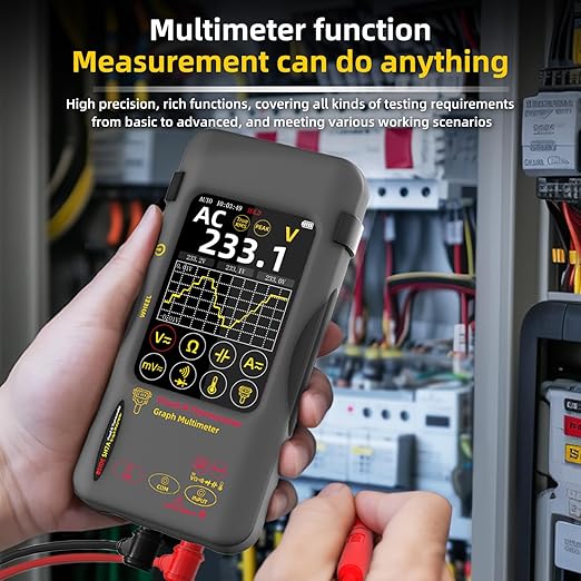 BSIDE Thermal Imager Multimeter 2 in 1, 320×320 IR Resolution with 20000 Words Multimeter 3.98'' Touchscreen 25Hz Infrared Thermal Camera 15 Thermal Palettes TRMS Auto-Ranging Tester