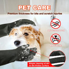 North Tower Heavy Duty Rubber Gloves, Industrial Gloves Waterproof Reusable Protective Work for Cleaning, Dishwashing,Upgraded with Non-Slip Design, Black (22in,2pair)