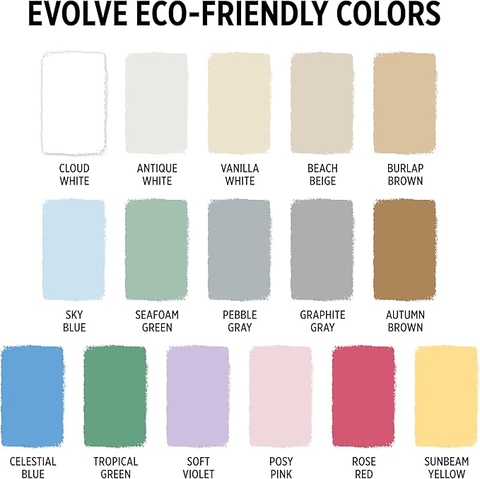 EVOLVE Paint & Primer: Environment-friendly, Low Sheen with One-coat Coverage for Interior & Exterior surfaces (Beach Beige, 1-Gallon)