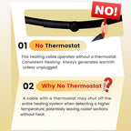 135 Ft Pipe Heat Cable for Water Pipe Freeze Protection, Self-Regulating Heat Tape for Metal and Plastic Pipes, Anti-Freeze Pipe Heating Trace System 6W/Ft 120V