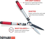 Kimura® Pro Telescopic Garden Shears - Premium Hedge Shears, Patented Gearing Technology, Lightweight Extendable Aluminium Handles, Japanese SK5 Steel Blades, Heavy Duty Gardening Shears - 650-850mm
