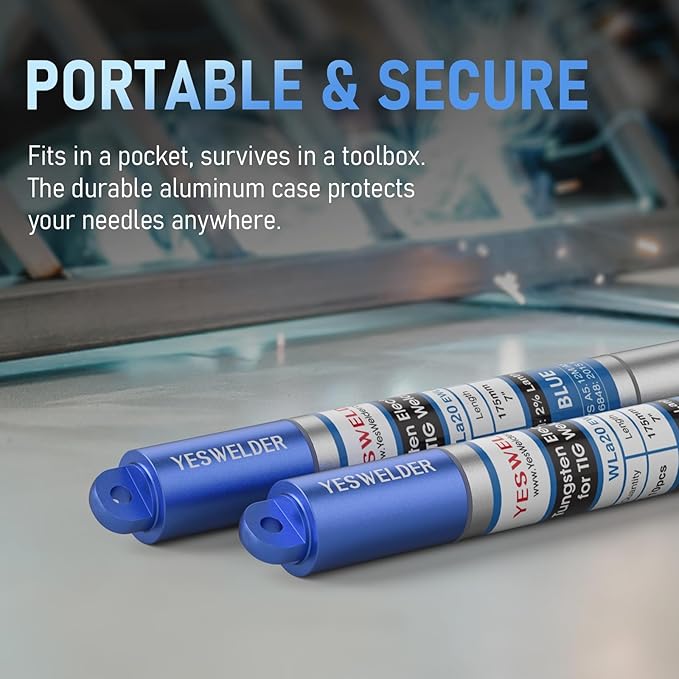 YESWELDER TIG Welding Tungsten Electrode 2% Lanthanated 3/32" x 7" (Blue, WL20/EWLa-2) 10-pk