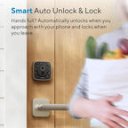 ULTRALOQ Bolt Fingerprint WiFi Smart Lock with Handle Lever Set, Front Door Lock Set, Keyless Entry Deadbolt with Fingerprint, App Remote Control, Keypad, Auto Unlock, 10 Mon. Battery, BHMA Certified