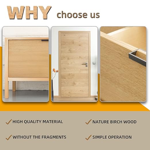 GSCIT Club Birch Edge Banding, 1 1/2 inch x 500ft roll of Wood Veneer Edge Banding Preglued Flexible, Wood Tape Banding for Cabinet Plywood