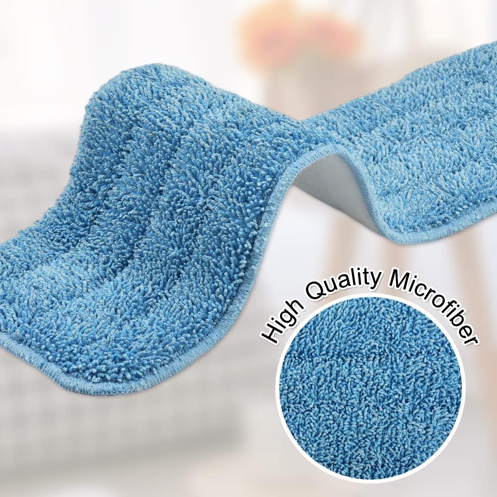 windson 6 Pack 18" Microfiber Mop Pads Washable, Reusable Mop Replacement Heads for 16-18inch Spray Velcro Mop Hardwood Floor Cleaning(6Pack)