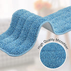 windson 6 Pack 18" Microfiber Mop Pads Washable, Reusable Mop Replacement Heads for 16-18inch Spray Velcro Mop Hardwood Floor Cleaning(6Pack)