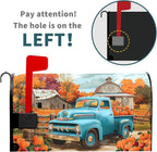 Kawani Fall Mailbox Cover - Autumn Harvest Thanksgiving Pumpkin Farm Truck Magnetic Standard Size 25.5x21 Inch Rustic Waterproof Post Box Wrap Garden Yard Decor for Outdoor