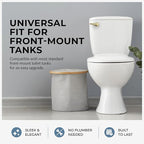 Qualihome Gold Toilet Handle - Front Mount Polished Brass Toilet Flush Handle Lever Replacement - Universal Fit - Durable Design - Easy Installation - Ideal for Most Front Mount Toilets