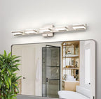 mirrea 32" Brushed Nickel Vanity Lights for Bathroom 5 Light Vanity Lighting Fixtures for Mirror 3 CCT Adjustable LED Vanity Light