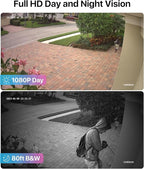 ZOSI 3K Lite 8CH Security Camera System with AI Human/Vehicle Detection,Night Vision,H.265+ 5MP 8Channel CCTV DVR with 1TB Hard Drive,8pcs 1920TVL 1080p Outdoor Indoor Cameras,for Home 24/7 Recording