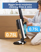 Tineco iFLOOR 5 Steam Wet Dry Vacuum All-in-one, Steam Mop Hardwood Floor Cleaner Great for Sticky Messes, 248℉ High-Temp Steam, Self-Cleaning with steam