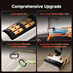 uwant D100 Wet Dry Vacuum Cleaner 180°Lay-Flat Vacuum Mop All in One with 18000Pa Suction Auto Self-Cleaning Anti Odor Stick Pushin Mop Dual-Edge Cleaning Electeic Mop Set for Hard Floor/Carpet,Milky