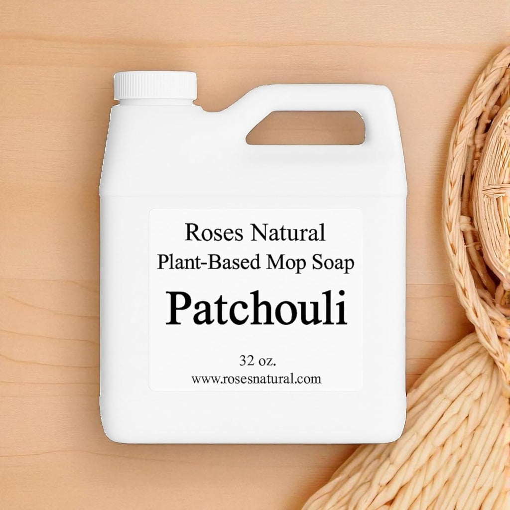 Plant-Based Floor Cleaner Mop Soap – 32 oz | Streak-Free, Highly Scented, Concentrated Mop Solution for Tile, Vinyl, Hardwood & Sealed Floors | Non-Toxic, Eco-Friendly (Patchouli)