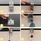 HOWDIA 4 Inch Door Lock Latch Padlock Hasp Set, 90 Degree Latch Lock with Screws and Padlock Stainless Steel Safety Right Angle Padlock Hasp Latch Security Door Clasp Hasp for Shed/Gate/Storage Lock