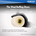 4"x4" Wool Felt Wheel, 4 Pack, Fine Grit, for Polishing and Mirror Polishing of Metal