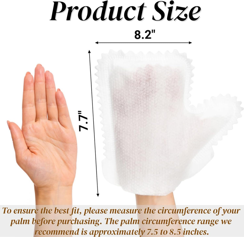 100 Pcs White Microfiber Dusting Gloves, Disposable Artisan Dust Cloth Remove Mitt, Dual-Sided Dust Wipes Feather Dusters for Indoor Plants Furniture, House Cleaning Pet Hair, Electronic Device