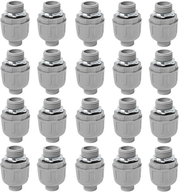 (3/4" Conduit Coupling 20 Pack) Yariwiz 3/4 Plastic Liquid Tight Conduit Coupling