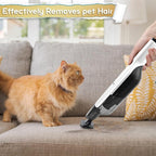 Handheld Vacuum Cordless,15KPA High Power Suction,USB Quick Charge,Car Vacuum Cleaner with Storage Dock,Lightweight Rechargeable Dust Buster with Crevice Tool Pet Brush Hand Vac for Home,White