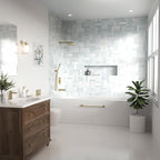 Lava Odoro Modern 3-Setting Square Shower and Tub Faucet Set with Shower Head and Handheld Sprayer Gold, Rainfall Shower System with Tub Spout, Shower Valve Trim Kit, Champagne Gold, SF103-SG-T