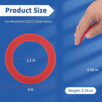 Flush Valve Seal for Mansfield 210/211 Flush Valve, Upgraded Silicone Material Mansfield Toilet Replacement Parts 160, Toilet Gasket Equivalent to 630-0030, 3Pcs